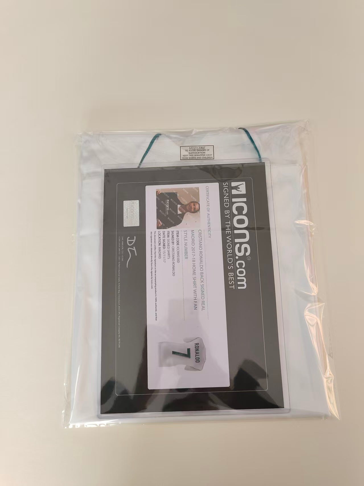 Cristiano Ronaldo Real Madrid 17/18 Season Home Autograph Jersey Icons coa