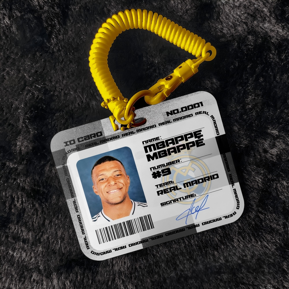 Messi, Cristiano Ronaldo, yamal, Mbappé Card holders for student IDs, transit cards, and employee ID cards