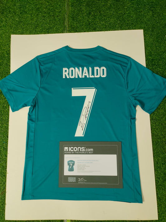 Cristiano Ronaldo Real Madrid 17/18 Season Away Autograph Jersey Icons coa