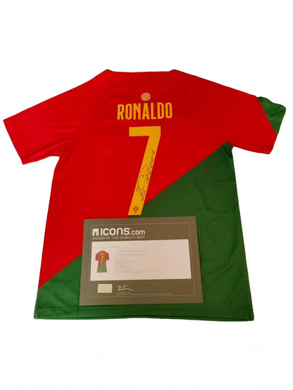 Cristiano Ronaldo Portugal national 2022 Qatar World Cup Autograph Jersey Icons coa