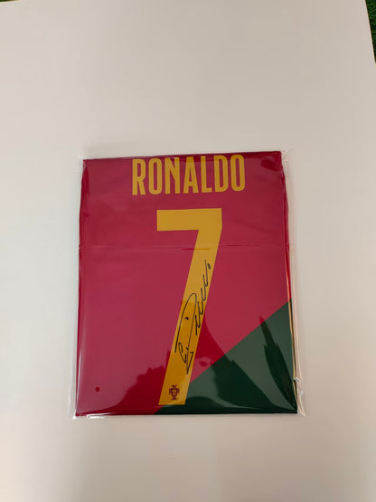 Cristiano Ronaldo Portugal national 2022 Qatar World Cup Autograph Jersey Icons coa