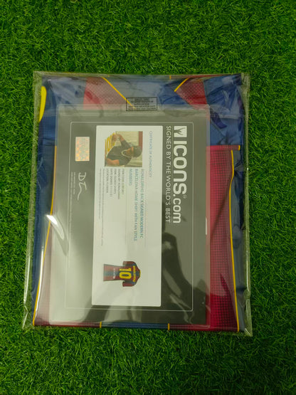 Ronaldinho Barcelona Home fan style Autograph Jersey Icons coa