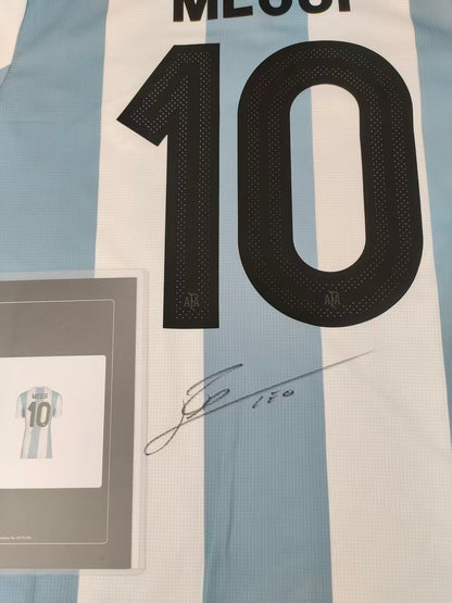 Messi 22/23 Argentina Home Autographed Jersey Icons coa