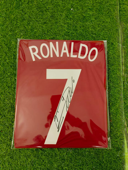 Camiseta autografiada de Cristiano Ronaldo, temporada 2016 de la Eurocopa, selección portuguesa lcons coa
