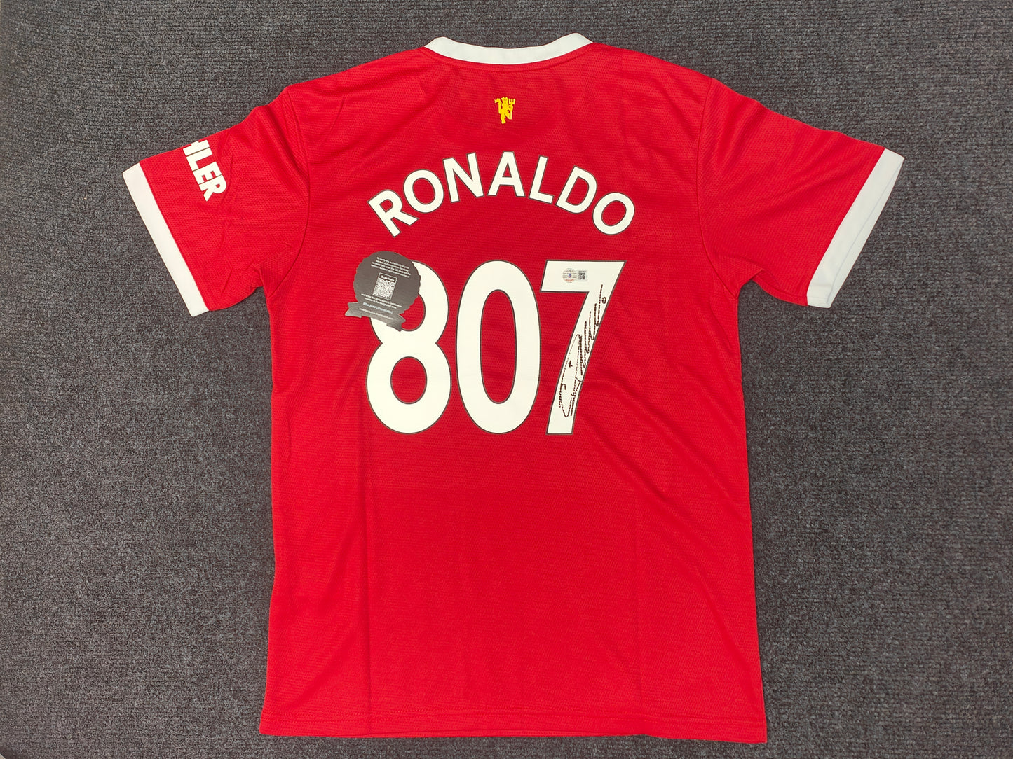 Cristiano Ronaldo 21/22 Manchester United Autographed Jersey COA