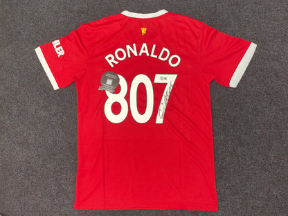 Cristiano Ronaldo 21/22 Manchester United Autographed Jersey COA
