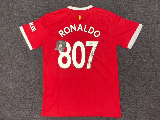 Cristiano Ronaldo 21/22 Manchester United Autographed Jersey COA