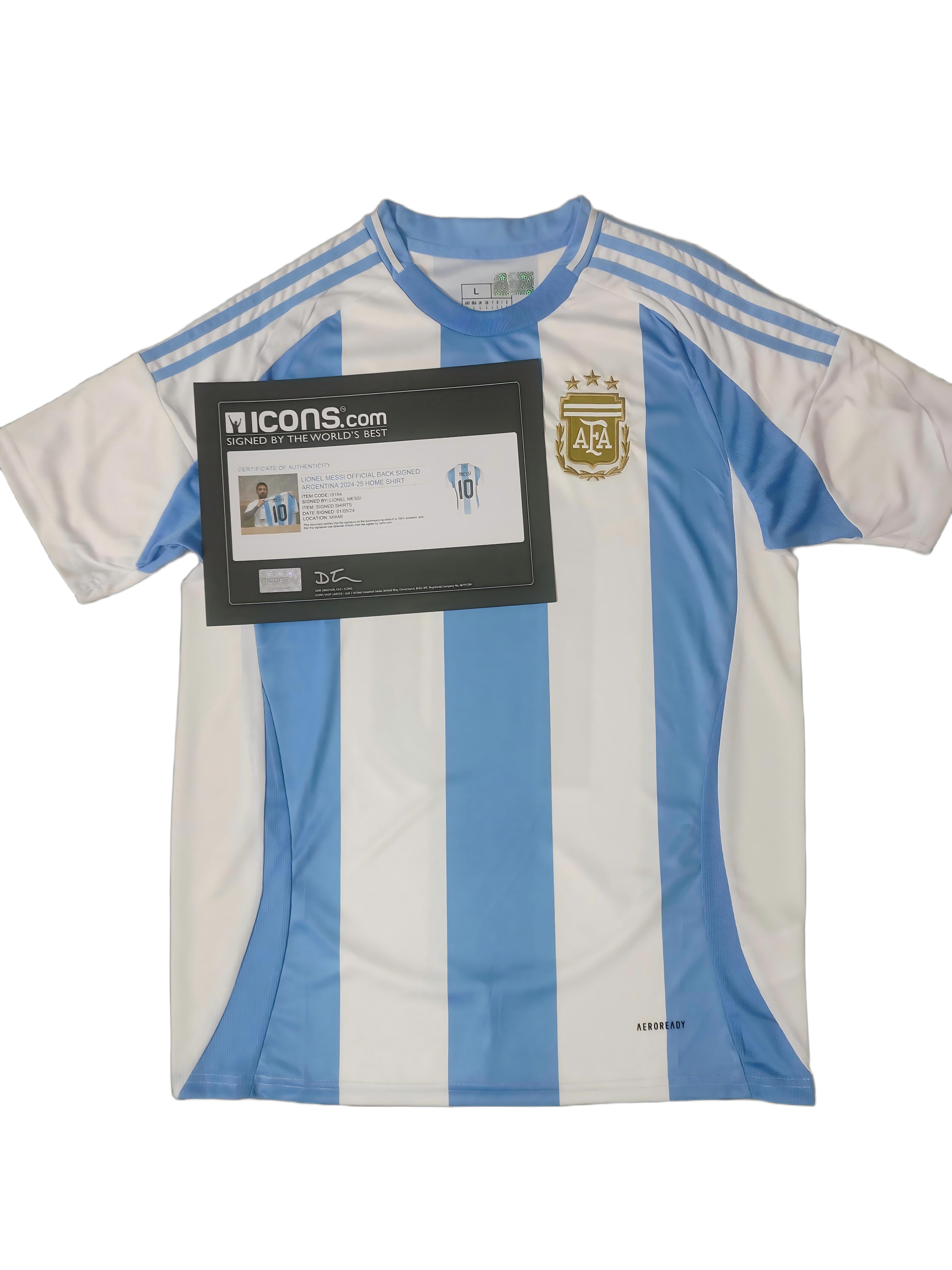 Lionel Messi Argentina 24/25 Season Home Autograph Jersey Icons
