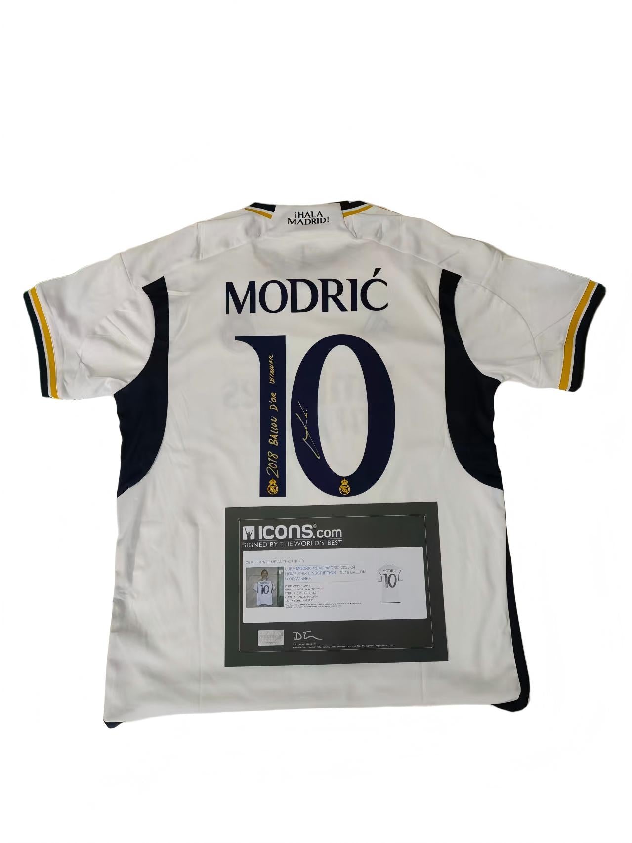 Luka Modrić Real Madrid Temporada 23/24 Camiseta Local Autografiada Icons coa
