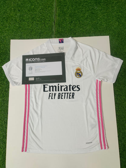 Camiseta autografiada de David Beckham Real Madrid Temporada 20/21 Local icons coa