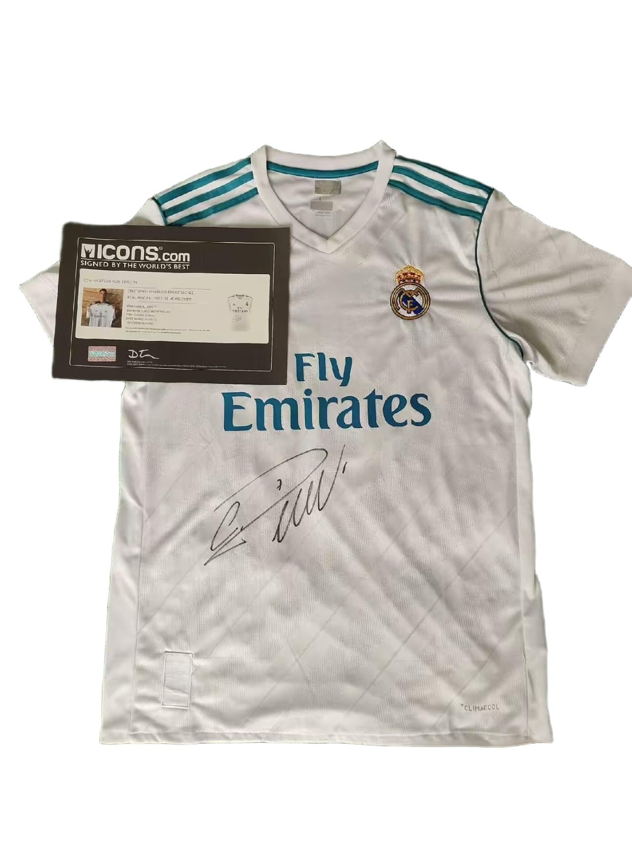Cristiano Ronaldo 17/18 Real Madrid Home Autographed Jersey Icons coa
