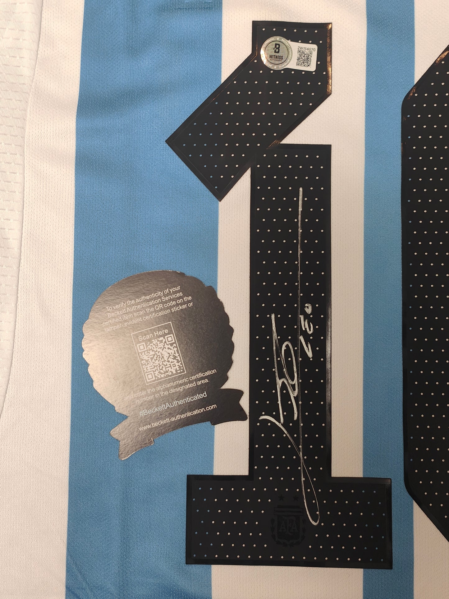 Messi Argentina 22/23 Season Home Autograph Jersey coa
