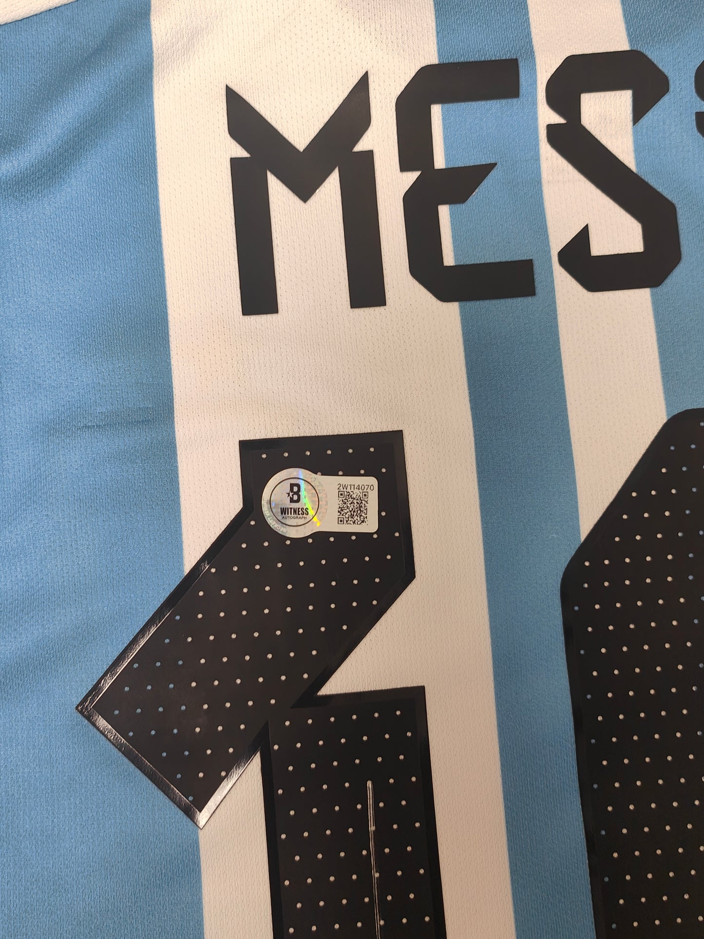 Messi Argentina 22/23 Season Home Autograph Jersey coa