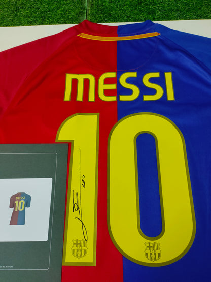Messi 08/09 Barcelona Autographed Jersey Icons coa