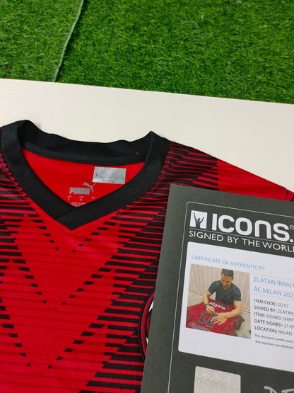 Zlatan Ibrahimović AC Milan 23/24 Season Home Autograph Jersey Icons coa