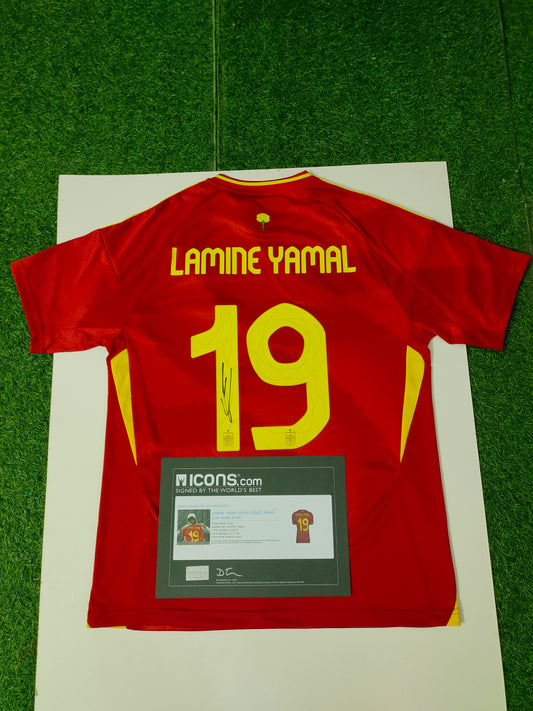 Yarmal Spanish National 24/25 Season Home Autograph Jersey Icons coa