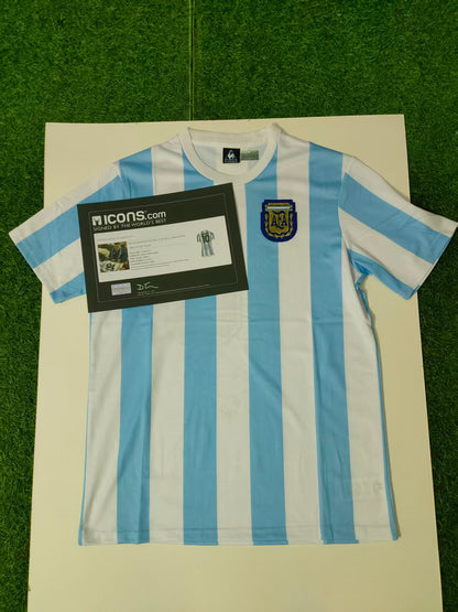 Maradona Argentina Temporada 1986 Camiseta Local Autografiada Icons coa