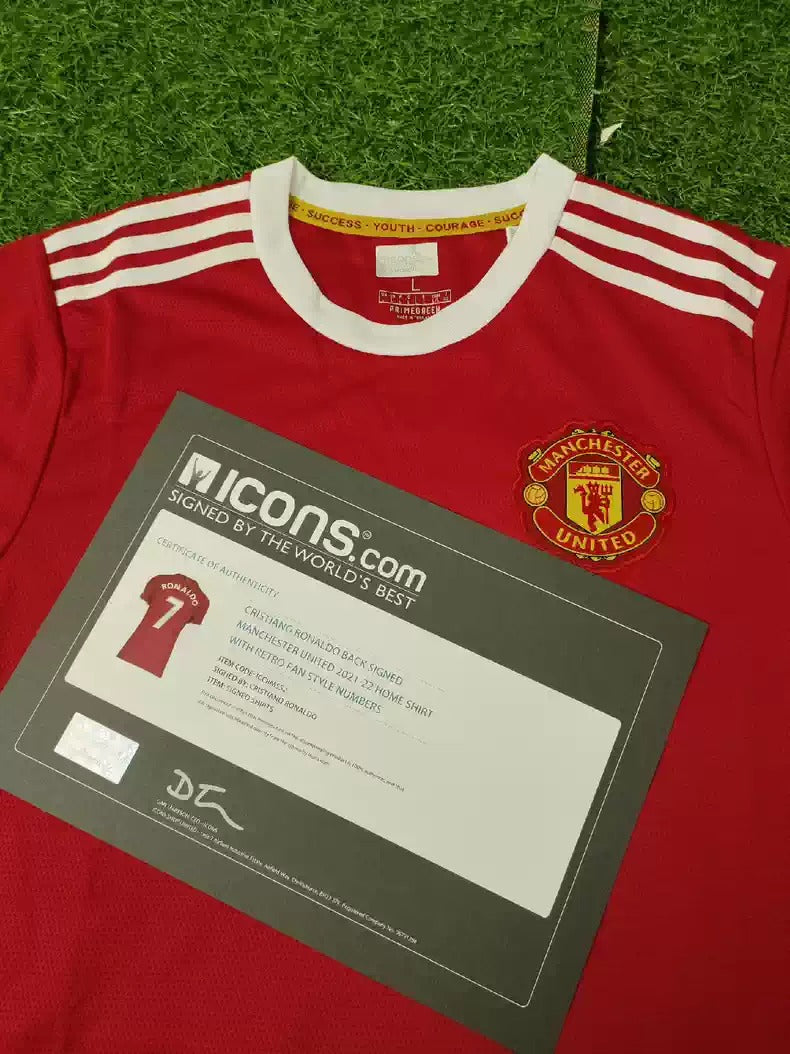 Cristiano Ronaldo 21/22 Manchester United Autographed Jersey Icons coa