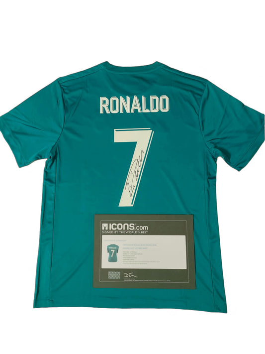 Cristiano Ronaldo Real Madrid 17/18 Season Away Autograph Jersey Icons coa