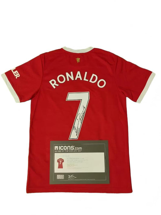 Cristiano Ronaldo 21/22 Manchester United Autographed Jersey Icons coa