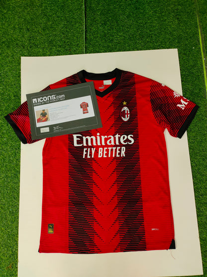 Zlatan Ibrahimović AC Milan 23/24 Season Home Autograph Jersey Icons coa