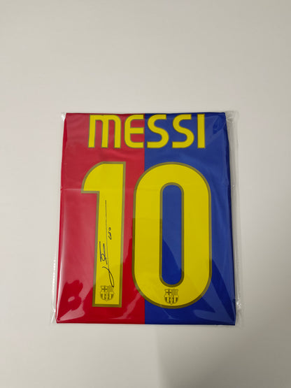 Messi 08/09 Barcelona Autographed Jersey Icons coa