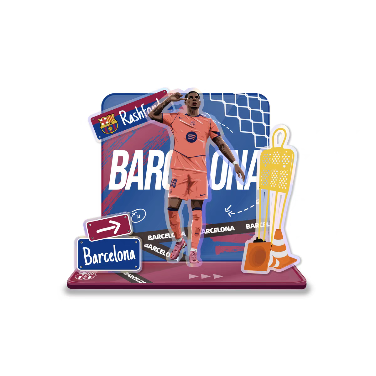 Football Star Acrylic Standee Souvenir Decorative Item Cultural and Creative Product